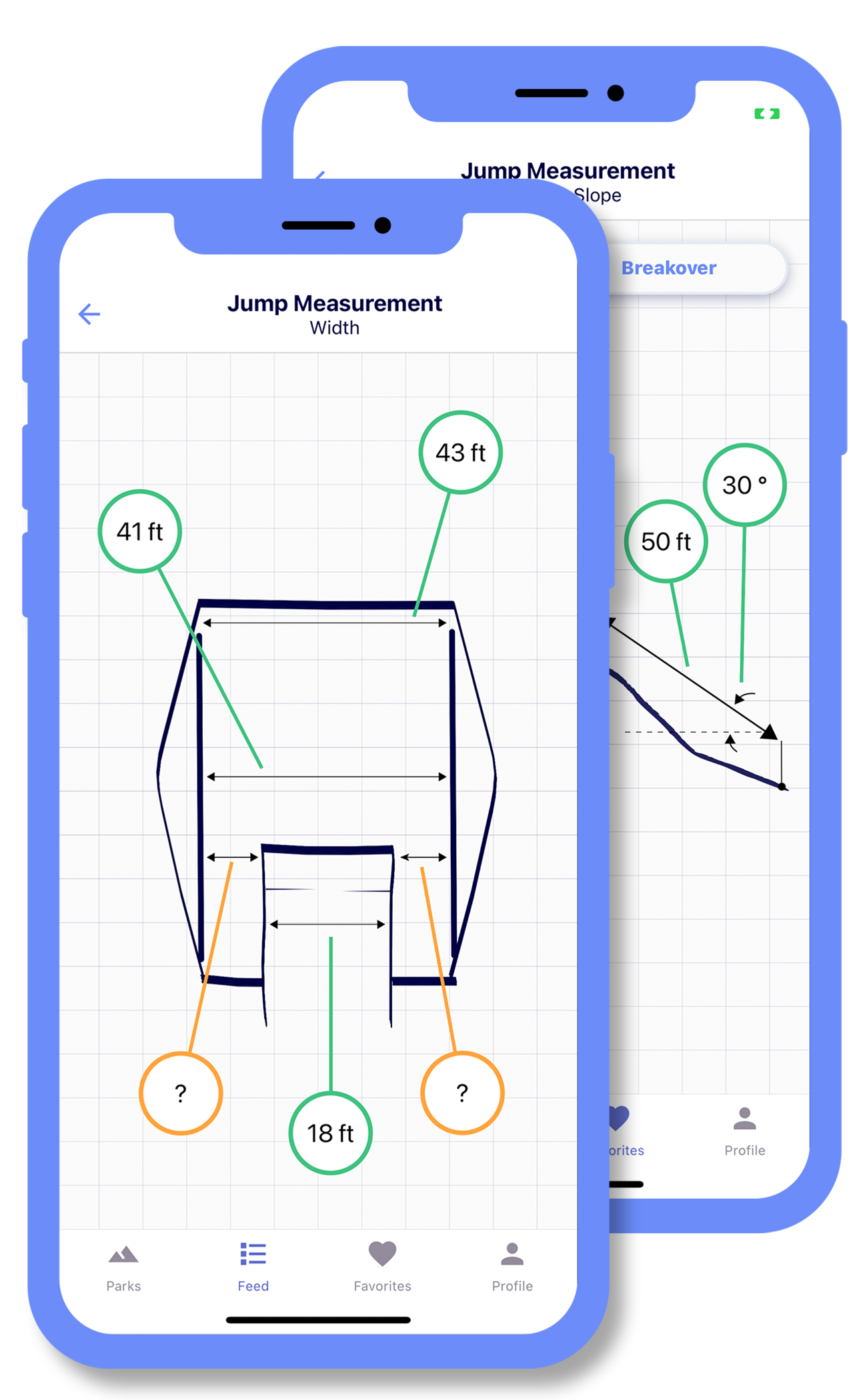 Jump measurement interface
